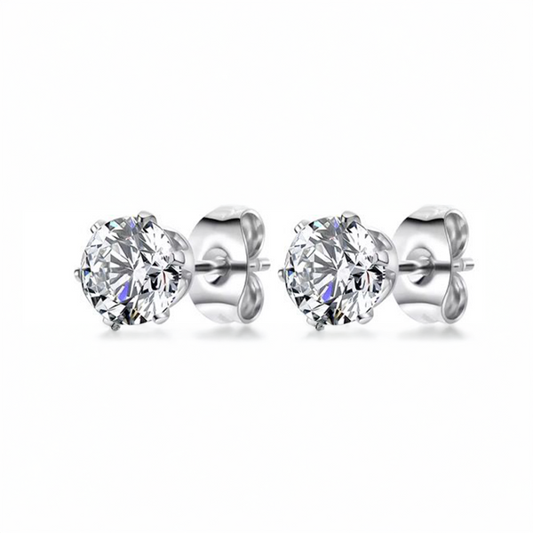 Orecchini "Punto Luce" 8mm Acciaio Inossidabile