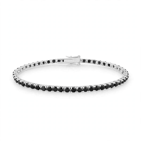 Tennis "Darkness" Argento 925 Rodiato