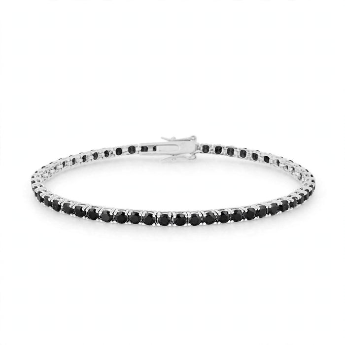 Tennis "Darkness" Argento 925 Rodiato
