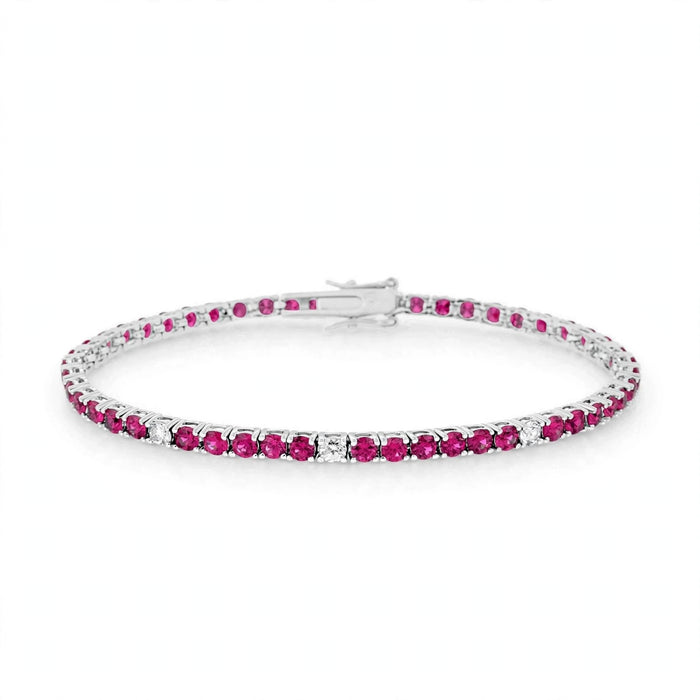 Tennis "Topaz" Argento 925 Rodiato
