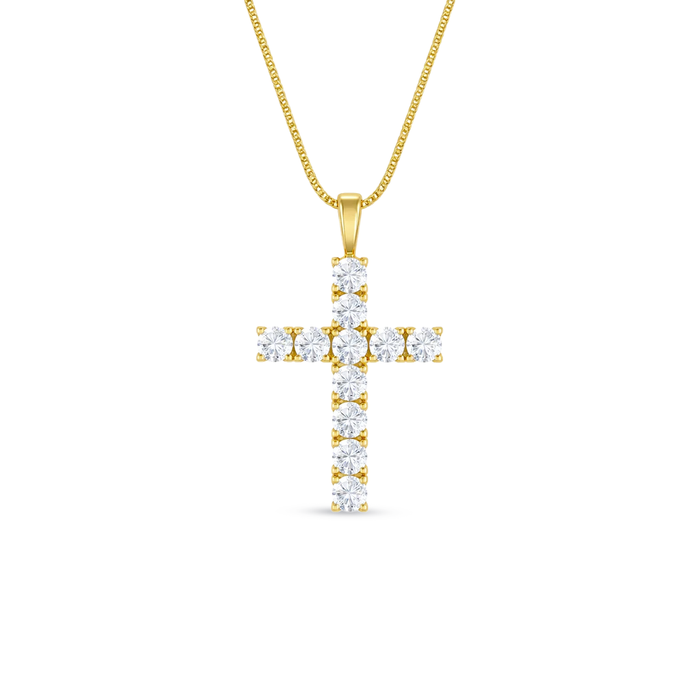 Collana Croce "Small Pavè" Argento 925