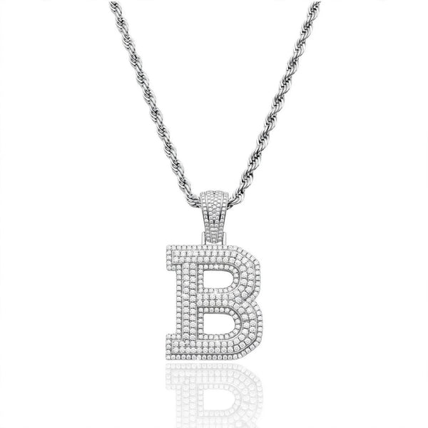 Collana "Letter" Argento 925 e Moissanite