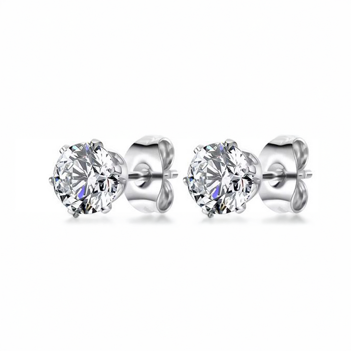 Orecchini "Punto Luce" 8mm Acciaio Inossidabile