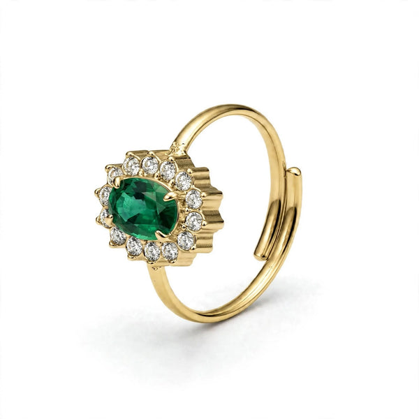 Anello "Kate Smeraldo" Regolabile